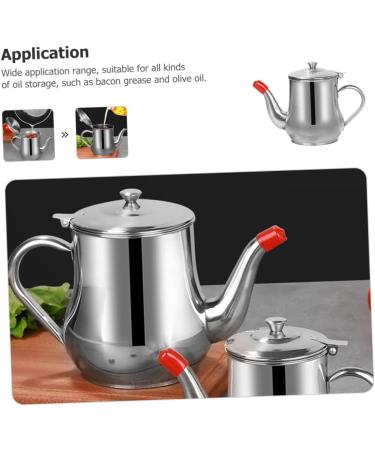 Zerodeko 4pcs Stainless Steel Oil Pot Spice Bottles Pot Bacon Grease Container Olive Oil Container Syrup Jar Keeper Oils Filter Pot Stainless Steel Container Seasoning Pot Oil Bottle Olives 20x15cmx4pcs Silverx4pcs - Buy Online on GoSupps.com