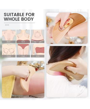 WJRQD Wooden Gua Sha Tool - Lymphatic Drainage Massage Device for Legs Back Face & Neck | Relieve Fatigue & Promote Wellness - Buy Online on GoSupps.com