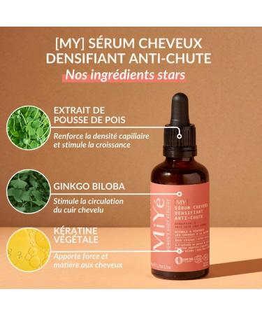  MiY MiY | Serum + Hair Oil Pack | Hair Growth & Anti-Hair Loss | Keratin Vegan Omega 3 6 9 Aloe Vera Ginkgo Biloba Oil Complex | Made in France - Buy Online on GoSupps.com