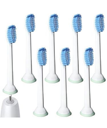 PAI4LEISI Sensitive Replacement Toothbrush Heads Compatible with Philips Sonicare Toothbursh HX6053 Sensitive Replacement Heads with Soft Bristles 8 Pack