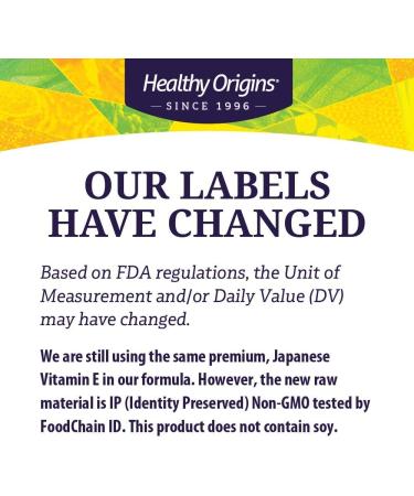 Healthy Origins Vitamin E 1000 IU (Natural, Non-GMO) 120 Softgels - 120 Count - Buy Online on GoSupps.com