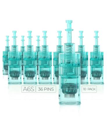 Dr. Pen Ultima A6S Replacement Cartridges - (10 Pack) - 36 Pins Bayonet Slot - Disposable Replacement Parts
