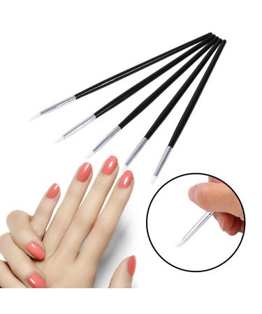 5Pcs Silicone Nail Art Brush Set - Liner Carving & Design Tools for DIY Nail Designs | International Shipping - Buy Online on GoSupps.com