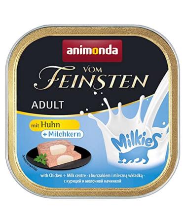 animonda Vom Feinsten Adult cat food wet food for adult cats with chicken + milk core 32 x 100 g