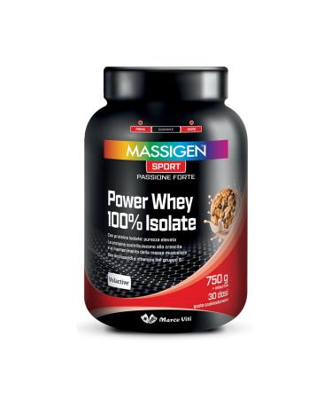 MASSIGEN SPORT - POWER WHEY PROTEIN 100% INSULATED 750G - TASTE COOKIES & CREAM protein diet, muscle mass, hypertrophy