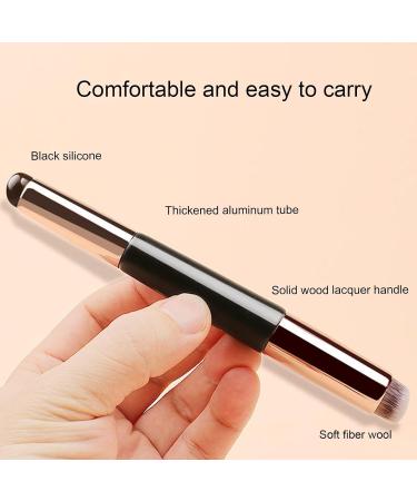 Silicone Lip Applicator | Silicone Makeup Applicator | Multi-purpose Silicone Lip Oil Brush with Lid Double-Head Makeup Applicator for Concealer Eyeshadow Lip Gloss Black - Buy Online on GoSupps.com