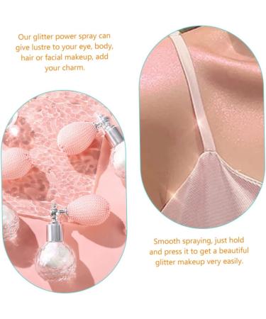 Beavorty High Gloss Dusting Makeup Highlighter Press Powder Makeup Glitter Balloons Highlight Powder Spray Hair Glitter Luminous Glitter Powder Spray Highlighter Powder Spray for Body Glass 7.5x7cm Pink - Buy Online on GoSupps.com