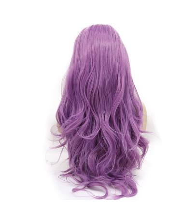 Shop Rainahair Lavender Lace Front Wig - 61 cm Heat-Resistant Purple Lilac Wigs for Fashion & Cosplay - Buy Online on GoSupps.com