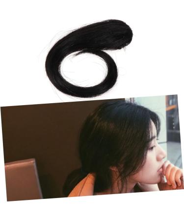 Angoily Front Hair Extensions Clip in Hair Extensions Fringe Bangs Clipper Grippers Bangs Hair Clip Gothic+mirror Wavy Girl Hair Clips Wave Wig Woman Wig Girls Wigs Both Sides Size 1 Black - Buy Online on GoSupps.com