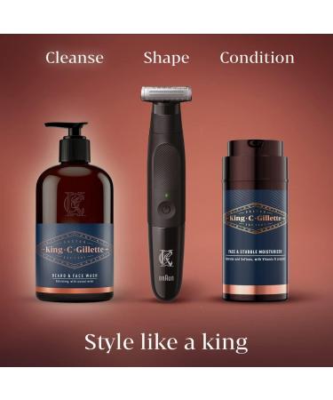 King C. Gillette Face & Beard Moisturiser 100ml - Vitamin B (B3) B5 Complex, Argan Oil Beard Softener - Buy Online on GoSupps.com
