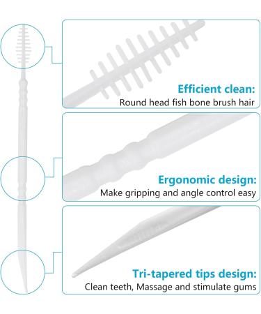 Brushpicks Interdental Toothpicks - Soft Bristle Dental Floss Picks for Plaque Removal (600PCS Pack of 5) - International Shipping Available - Buy Online on GoSupps.com
