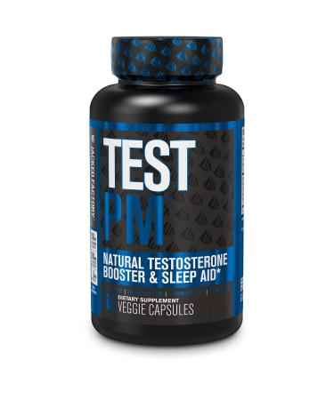 Jacked Factory Test PM Testosterone Booster & Sleep Aid Supplement for Men - 60 Capsules