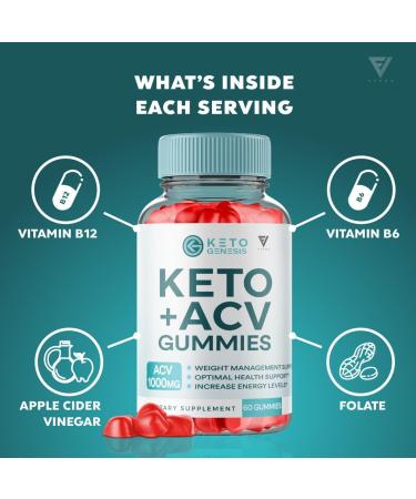 Fyvus Keto Genesis ACV Gummies - Advanced Weight Loss & Ketosis Support with 1000MG Apple Cider Vinegar | 60 Gummies - Buy Online on GoSupps.com