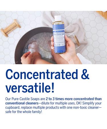Dr. Bronner's 4oz Pure-Castile Liquid Soap Variety Pack - Peppermint Lavender Tea Tree Eucalyptus Almond - Organic Oils - 18-in-1 Uses - Buy Online on GoSupps.com
