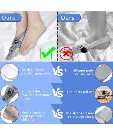 Bunion Corrector for Women & Men - Adjustable Bunion Splint for Pain Relief | Anti-Slip Heel Strap & Silicone Pad | Fits Left & Right Feet - Buy Online on GoSupps.com