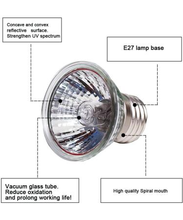 Wooluck 25W Turtle Heat Lamp Bulbs - UVA + UVB Full Spectrum Dimmable Halogen Light for Reptiles & Amphibians (6-Pack) - Buy Online on GoSupps.com