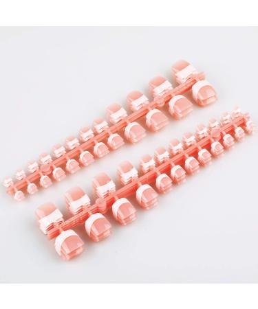 240Pcs Natural Fake Toenail Tips Set - Pink & White French False Toe Nail Tips for DIY Foot Manicure - Mwoot - Buy Online on GoSupps.com