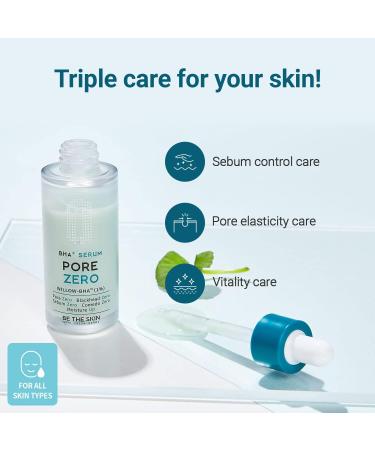 BE THE SKIN BHA+ Pore Zero Serum 1.01 fl oz / 30 ml | Facial serum for pore care and sebum control | For sensitive and combination skin - Buy Online on GoSupps.com