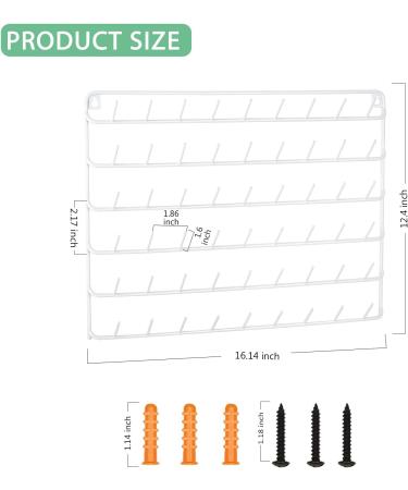 MOOACE 54 Spools Thread Holder Set of 2 - Metal Thread Rack Organizer for Embroidery, Quilting, Sewing - White - Buy Online on GoSupps.com