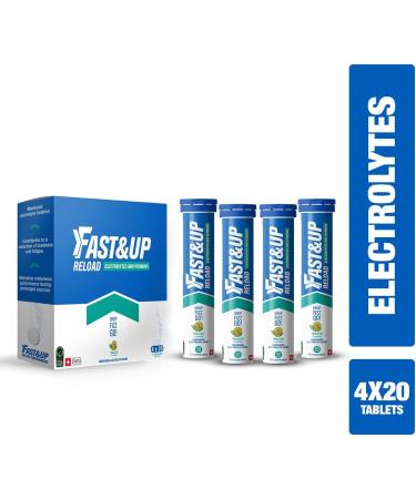 Fast&Up Reload Mojito - Instant Electrolytes & Hydration - 80 Effervescent Tablets (4 x 20) - Saver Multipack Mojito 20 count (Pack of 4) - Buy Online on GoSupps.com