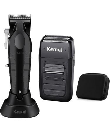 Professional KEMEI Hair Clipper & Trimmer Set | Cordless Electric Beard Trimmers for Men | Barber Hair Cutting Kit KM-2296 & KM-2299 - Buy Online on GoSupps.com