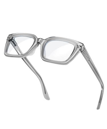 VISOONE Spring Hinge Trendy Blue Light Blocking Glasses Square with Anti Computer Glare for Gaming Women Men YALE