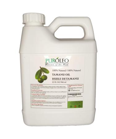 PUROLEO Tamanu Oil 32 Fl Oz/946 ML (Packed in Canada) 100% Pure Certified | Natural Cold Pressed Unrefined Oil for Hair & Face Premium Packaging with Eye Dropper tamanu Oil for face Skin Virgin 32 Fl Oz (Pack of 1) - Buy Online on GoSupps.com