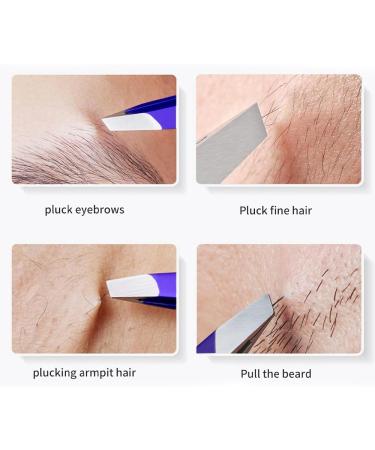 Majestics Professional Stainless Steel Tweezers Precision Beveled Tips for Eyebrows | Best Quality Beauty Tool - Buy Online on GoSupps.com