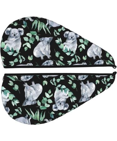 Cartoon Koala Bear Hair Towel Wrap | Quick Drying Hair Turban with Button | Ideal Hair Drying Towel for Fast Results - Buy Online on GoSupps.com