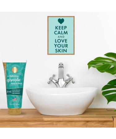Arganatural Exfoliating Glycolic Facial Scrub | Remove Blackheads & Minimize Pores | Green Tea & Lemon | 8 Fl Oz - Buy Online on GoSupps.com