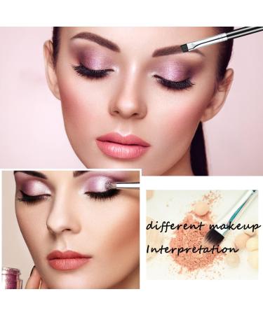 4-Piece Fine Flat Eyeliner & Eyebrow Brush Set - Thin Tip Bent Brushes for Gel, Cream, Liquid Makeup - Buy Online on GoSupps.com