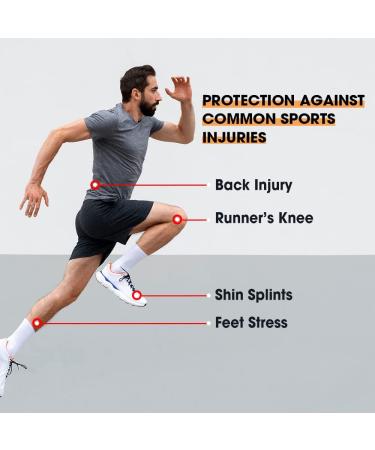 FOOTSECRET Running Insoles for Moderate Sports | Plantar Fasciitis Shock Absorption | Medium Arch Support (L Black) - Buy Online on GoSupps.com