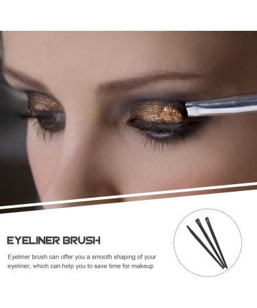 FOYTOKI 3pcs Eyeliner Brush Eyebrow Brush Makeup Brush Ultra Thin Eyeliner Brush Artificial Fiber Black - Buy Online on GoSupps.com
