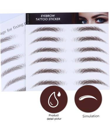 BIUDECO Fake Eyebrow Stickers 4pcs Eyebrow Stickers Waterproof Makeup 6d Hair Eyebrows Eyebrow Tool Artificial 4d Applique - Buy Online on GoSupps.com