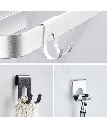 Sunerlory Silver Razor Holder Set - 4 Self-Adhesive Hooks for Bathroom Kitchen & Office | No Drilling Aluminum Shaver Holders - Buy Online on GoSupps.com