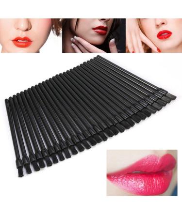 50 Pcs Disposable Lip Makeup Brush Set - Plastic Lip Applicators for Lipstick & Glossy Rods - Black Cosmetic Tool (8.2 cm) - Buy Online on GoSupps.com