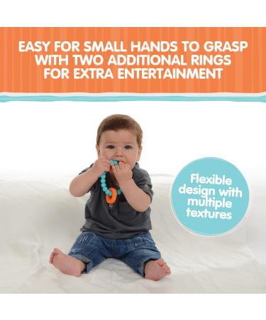Chewbeads Mulberry Teether - Textured 100% Silicone Teething Ring for Babies & Toddlers - Punchy Pink - Buy Online on GoSupps.com