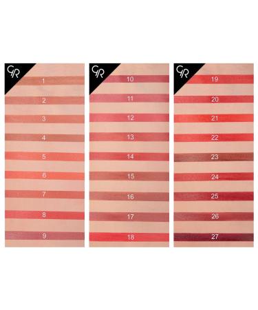 Golden Rose Satin Lipstick - Vegan with Vitamin E | Moisturizing, Long Lasting, Full Coverage Lipstick for Charming Colors | Lightweight & Protective Formula (20) - Buy Online on GoSupps.com