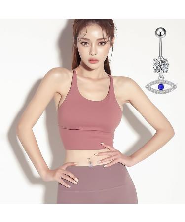 9 Pieces of Silver Navel Nails Navel Nail Set Stainless Steel Navel Nails Women's Navel Nails Diamond Navel Nails Fashionable Navel Nails Suitable for Parties Stage Performances Daily Wear - Buy Online on GoSupps.com