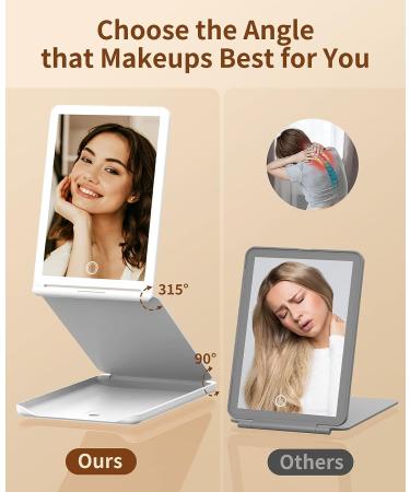 Jack & Rose Travel Mirror - Lighted Makeup Mirror with Magnification | Portable LED Vanity Mirror - Buy Online on GoSupps.com