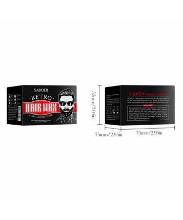 Retro Hair Wax 3.52oz - Strong Hold Long-Lasting Styling for Natural Fluffy Hair - International Shipping - Buy Online on GoSupps.com