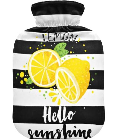 Shop Naanle Stripes Sunshine Lemon 2L Hot Water Bottle - Ideal for Bed Hand & Foot Heat Therapy | Pain Relief & Cold Therapy - Buy Online on GoSupps.com