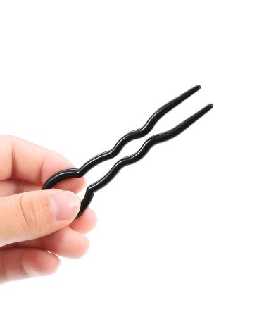 20 Piece U-Shaped Grip Hair Pins - French Style Twist Clip for Women in Black and Brown - Buy Online on GoSupps.com