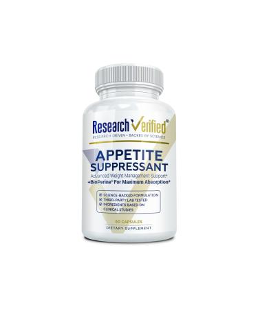 Research Verfied Appetite Suppressant - Curb Cravings Reach Satiety Boost Metabolism - 60 Capsules - Pack of 1 60 Count (Pack of 1)