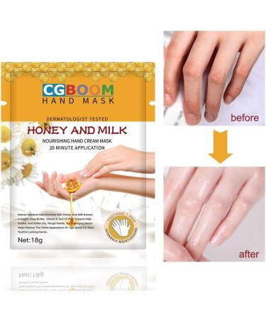 3 Pairs Collagen Infused Moisturizing Gloves for Dry, Aging, Cracked Hands - Honey & Milk Formula - Buy Online on GoSupps.com