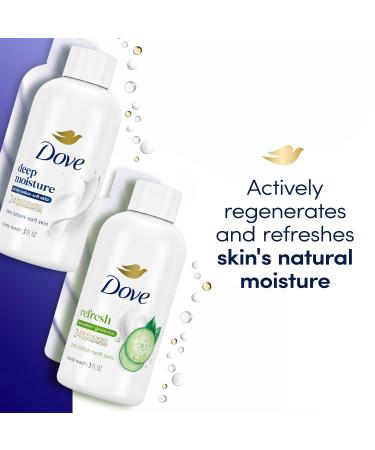 Dove Body Wash Travel Size Variety 6-Pack Refresh Cucumber & Green Tea + Deep Moisture 24H Renewing Moisture for Soft Skin 3 Oz Ea - Buy Online on GoSupps.com