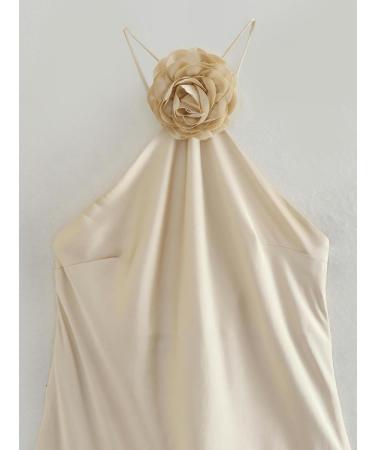 IVYARD 2023 Summer New Women's Classic Fashion Simple Versatile Appliqu Halter Dress L Picture Color - Buy Online on GoSupps.com