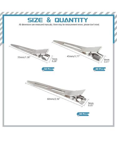 Cimeton 120Pcs Assorted Sizes Single Prong Pin Curl Clips Kit - Metal Alligator Clips for DIY Hair Accessories - Buy Online on GoSupps.com