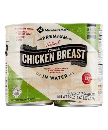 Member's Mark Premium Chunk Chicken Breast (12.5 Ounce, 6 Count) 1 12.5 Ounce (Pack of 6)