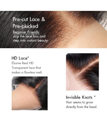 Short Bob Wig - 10 Inch 5x5 HD Lace Human Hair Pre-Plucked 180% Density | YDDM Wear and Go Glueless Brazilian Wig - Buy Online on GoSupps.com